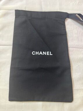 CHANEL 💯% Authentic Iconic Black Logo Dust Bag - Ideal for storing or gifting.